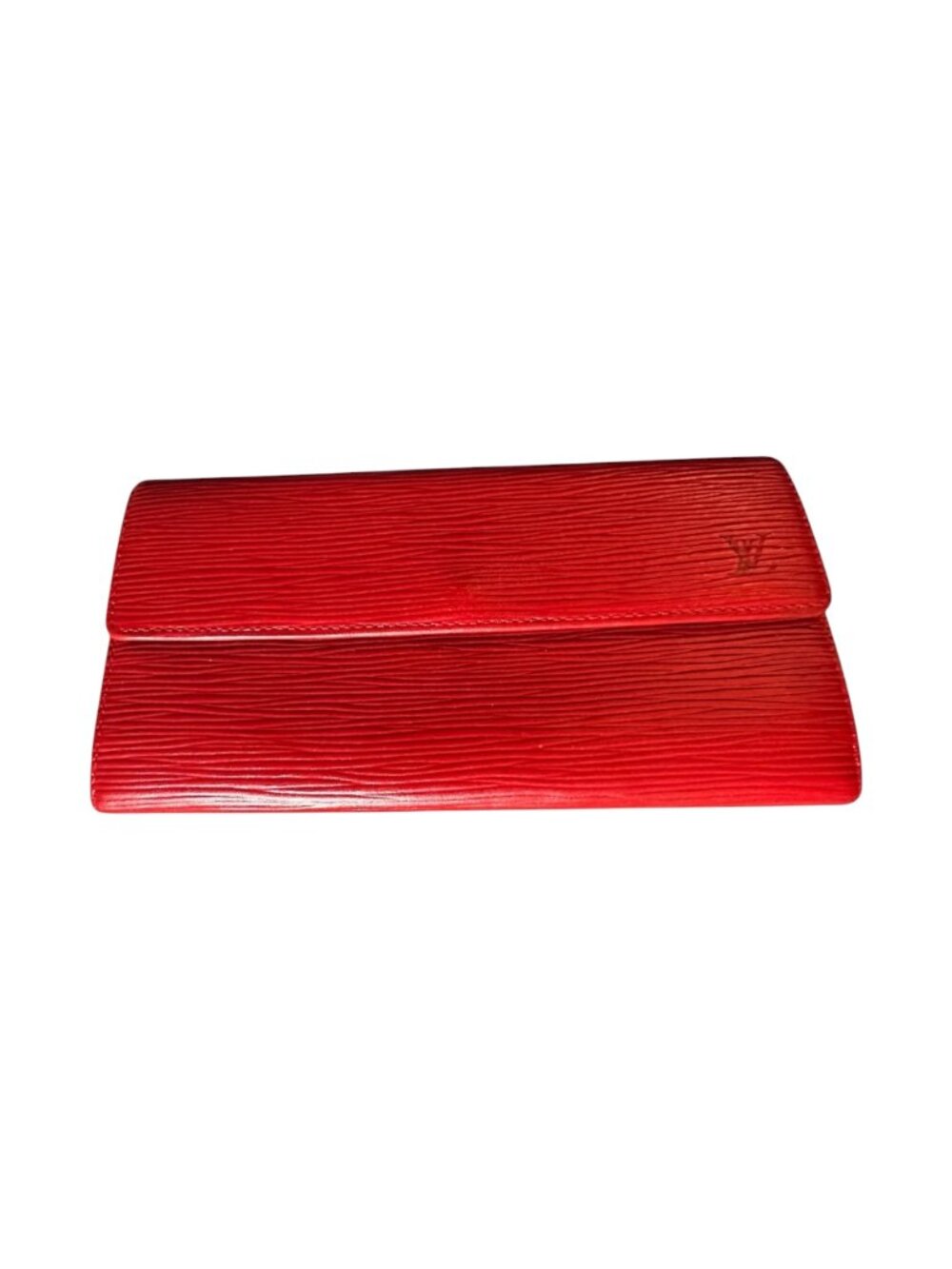 Authentic Vintage Louis Vuitton Red Epi Leather Sarah Long Wallet